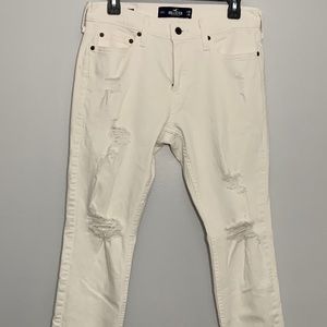White Ripped Hollister Jeans